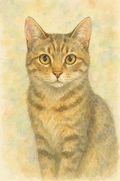 Watercolour pet art style